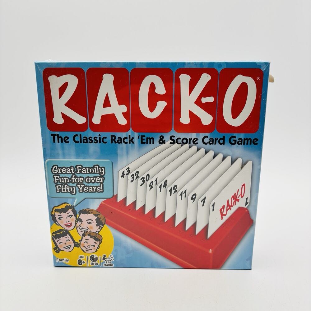 New Sealed - Rack-O Classic Game The Classic Rack 'Em & Score Card Game RACKO